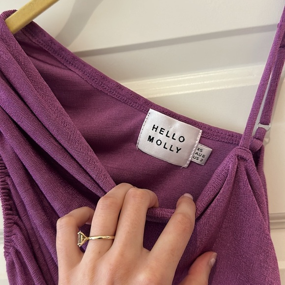 Hello Molly Block It Out Midi Dress Purple - Picture 6 of 7